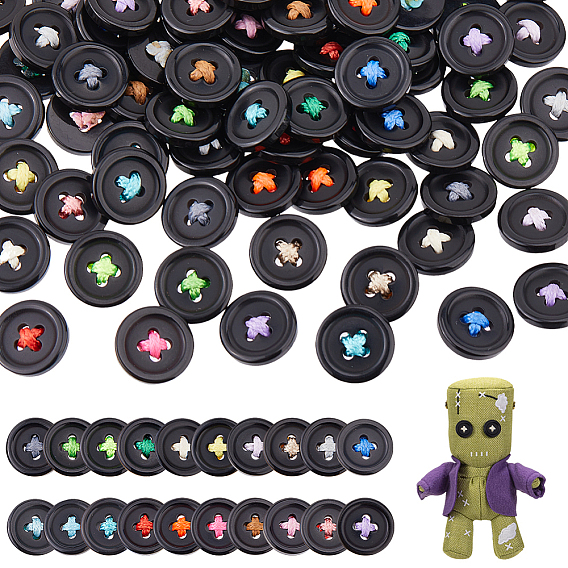 120шт 20 цвета смоляные пуговицы глаз кабошоны, кукольные глазные яблоки своими руками плоские круглые смоляные глаза для масок, куклы