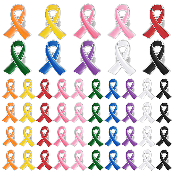 200 шт. 10 цвета информационная лента цинковый сплав эмалированные значки, для одежды, платина