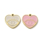 Ионное покрытие (ip) 316 l подвески из хирургической нержавеющей стали, без никеля , с эмалью, реальный 18 k позолоченный, сердце с очарованием глаз