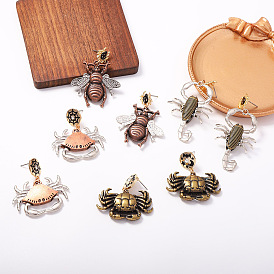 Punk Halloween Zinc Alloy Enemal Stud Dangle Earrings for Women