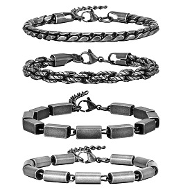 Retro Stainless Steel Chain Bracelets, Link Chain