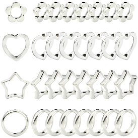 120шт 4 стили сплав бусины рамка, разнообразные