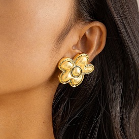 Alloy Flower Stud Earrings