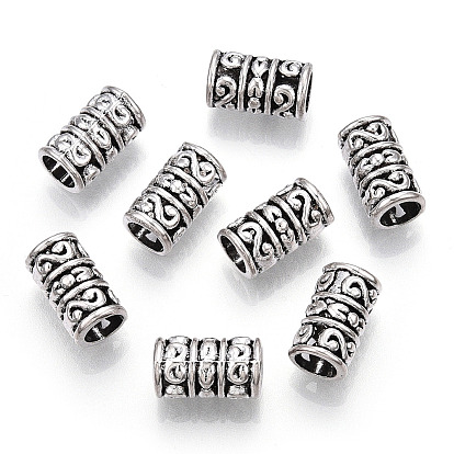 Tibetan Style Alloy European Beads, Large Hole Beads, Cadmium Free & Lead Free, Column
