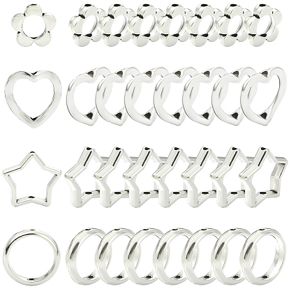 120шт 4 стили сплав бусины рамка, разнообразные