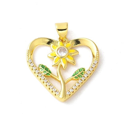 Латунные микро проложить кубического циркония подвески, , с эмалью, долговечный, без кадмия и без свинца, стойки покрытие