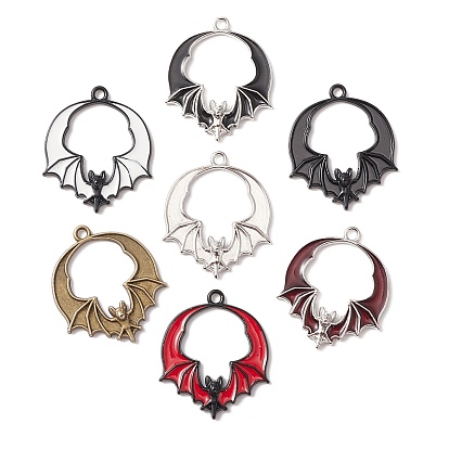 35 шт 7 стили подвески из сплава, с эмалью, очарование летучей мыши