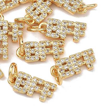 Латунные микропаве прозрачные подвески с фианитом, без кадмия, без никеля и без свинца, талисманы для лучших друзей