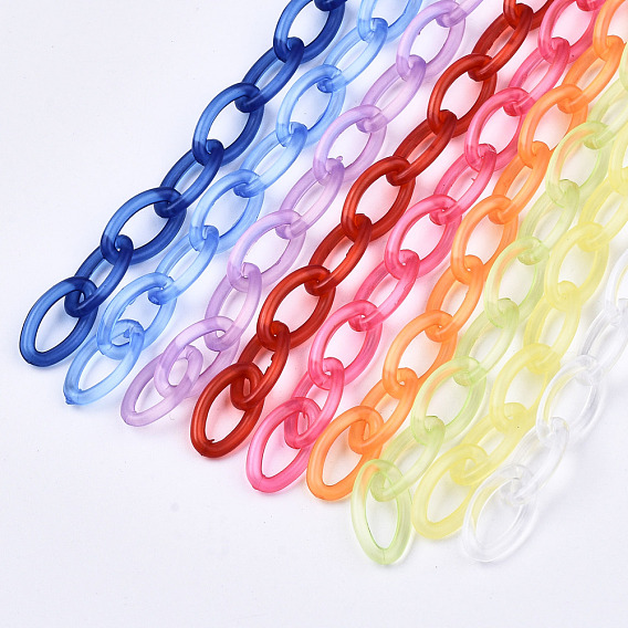 Handgefertigte transparente abs kunststoff kabelketten, ellipsenförmige