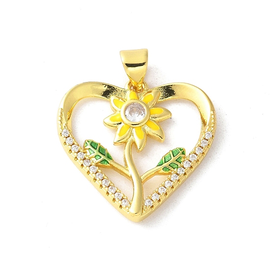 Латунные микро проложить кубического циркония подвески, , с эмалью, долговечный, без кадмия и без свинца, стойки покрытие