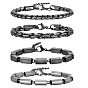 Браслеты-цепочки из нержавеющей стали в стиле ретро, цепочка ссылок