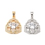 Подвески из латуни и прозрачного циркония, 