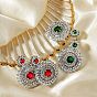 Vintage Classic Copper Zircon Stud Earrings Fashionable Elegant Luxury Ear Jewelry