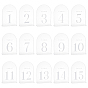 Number 1~15 Acrylic Table Place Cards, for Wedding, Restaurant, Birthday Party Decorations, Arch