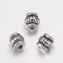 Tibetan Style Spacer Beads, Cadmium Free & Lead Free, Barrel, 5x5x5mm, Hole: 1.5mm