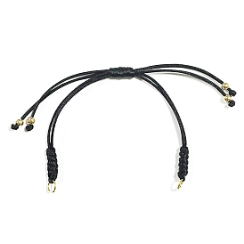 Armband Zeug, mit Nylonfaden, Messingperlen und Biegeringe