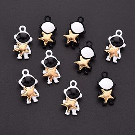 Baking Painted Alloy Pendants, Astronaut Hold the Stars