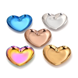 Heart 430 Stainless Steel Jewelry Display Plate, Cosmetics Organizer Storage Tray