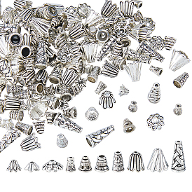 200шт 10 стили тибетский стиль сплав бусина конус, без кадмия и без свинца