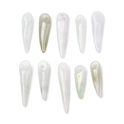 Подвески из натурального бирманского жадеита, слезинки