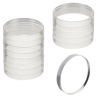 Transparent Acrylic Display Base, Circle Blank Discs