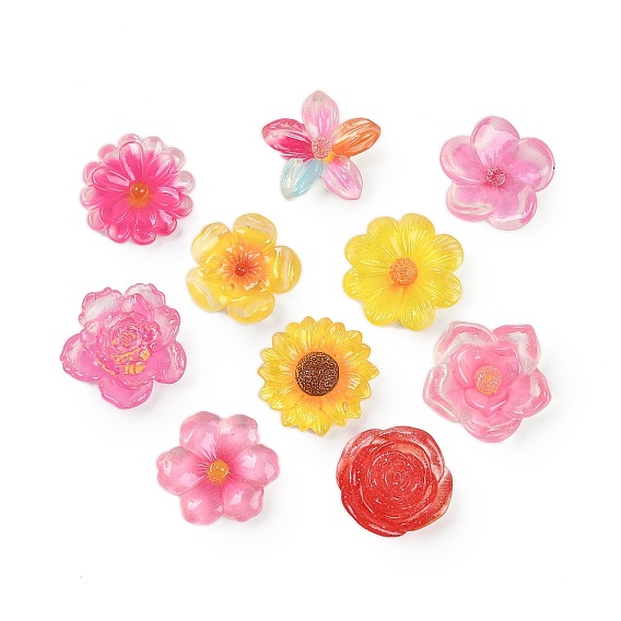 Кабошоны из смолы серии «цветок»