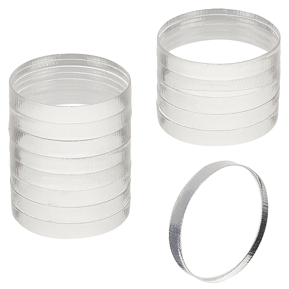 Transparent Acrylic Display Base, Circle Blank Discs