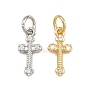 Латунные микро проложить кубического циркония подвески, с целью перехода в кольце, крест прелести, стойки покрытие, долговечный, без свинца и без кадмия