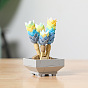 Пластиковые сочные цветы завод строительные блоки diy набор игрушек, суккуленты бонсай модель, для декора дома в подарок