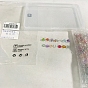 280pcs 14 Style Transparent Glass Beads, Barrel & Abacus/Disc