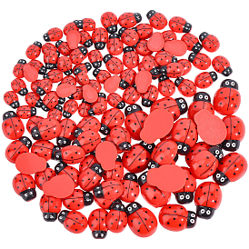 120 шт 4 стили кабошоны из непрозрачной смолы, коровка