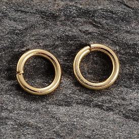 Real 18K Gold Plated 925 Sterling Silver Open Jump Rings, Round Rings