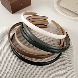 PU Hair Bands, Solid Simple Hair Accessories for Women