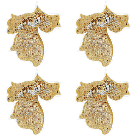 Цветочные полиэстеровые компьютеризированные вышивки, термоприклеиваемые/пришивные нашивки, аппликации в китайском стиле