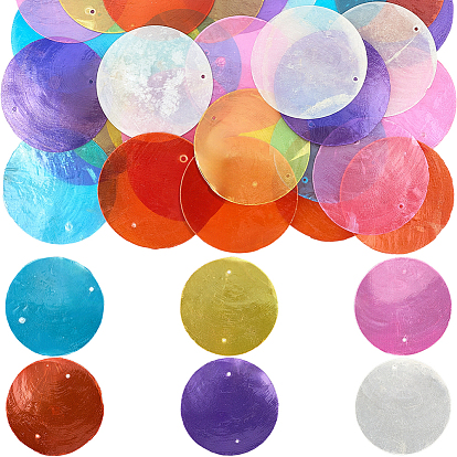 36 шт. 6 подвески из натуральной ракушки капиз, окрашенные в разные цвета, Дисковые подвески