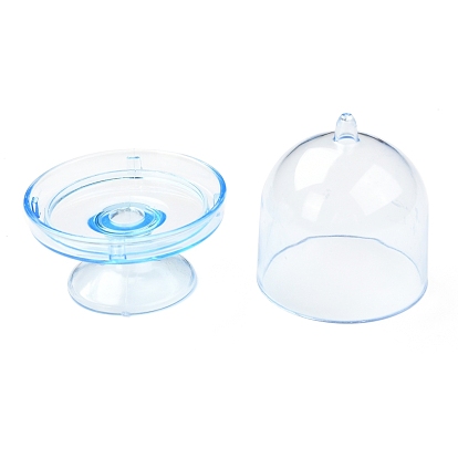 Transparent Plastic Candy Packing Box, with Cap, for Wedding Candy/Cake Disply