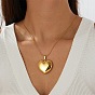 Valentine's Day 304 Stainless Steel Love Heart Pendant Necklaces for Women
