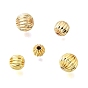 Латунные бусины, гофрированный круглый, долговечный, стойки покрытие