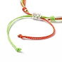 Bracelet multi-rangs en polyester ciré, bracelet réglable pour femme