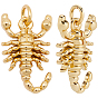 10шт. латунные подвески в виде скорпиона, с прыжковых колец, без кадмия, без никеля и без свинца