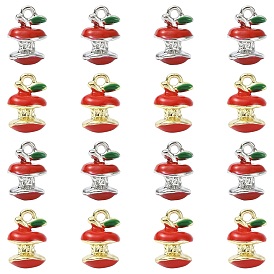 16шт. 2 цвета эмалированные подвески из яблочного сплава