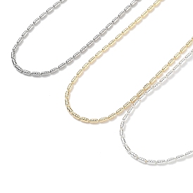 Brass Column Link Chain Necklaces