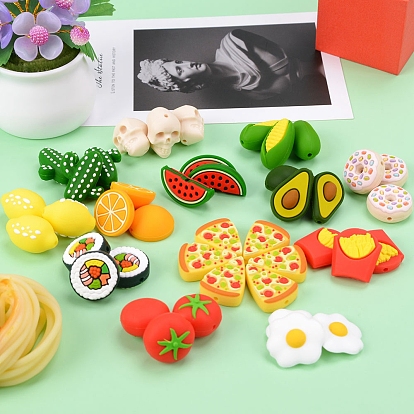 Мультяшные силиконовые фокусные бусины