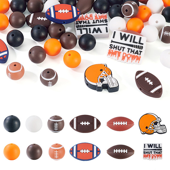 60 шт. Экологически чистые силиконовые бусины пищевого качества