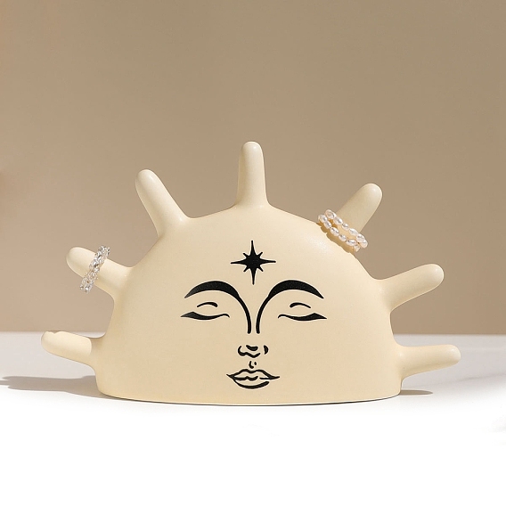 Стеллажи для выставки товаров солнечных фарфоровых колец, декоративный держатель для ювелирных изделий для колец