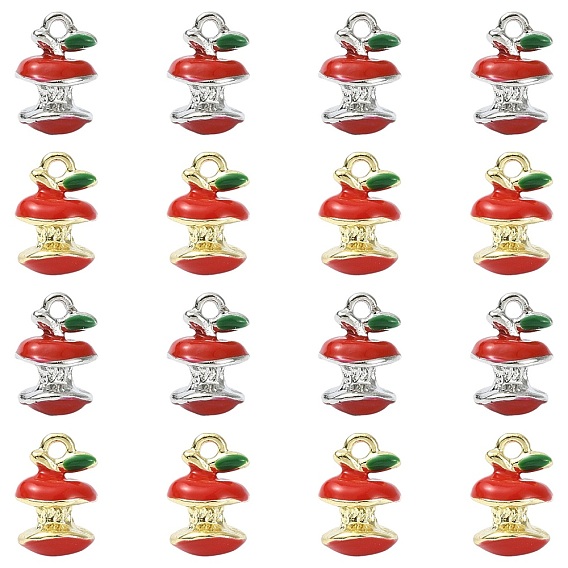 16шт. 2 цвета эмалированные подвески из яблочного сплава