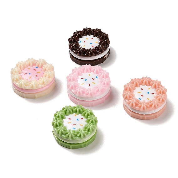 Кабошоны из непрозрачной смолы, имитация еды, декодирование, торт