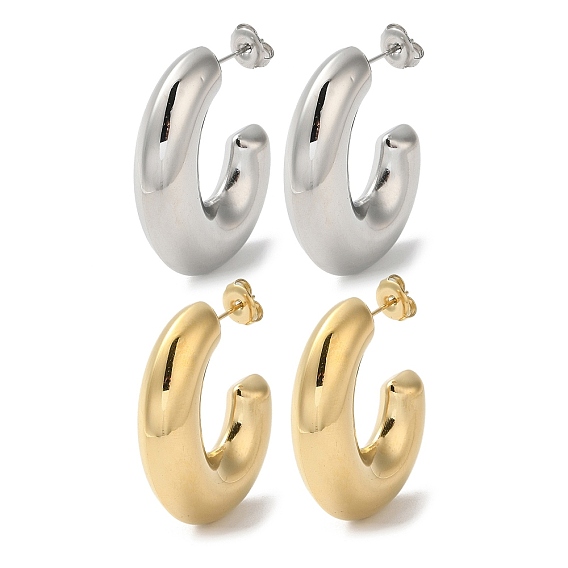 304 серьги-кольца из нержавеющей стали, серьги-кольца