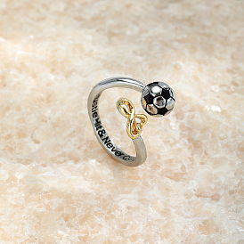 Футбольные и сердечные эмалевые регулируемые открытые манжеты из сплава