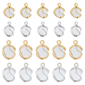 32шт 4 подвески в стиле кошачий глаз, с 304 фурнитурой из нержавеющей стали, круглые